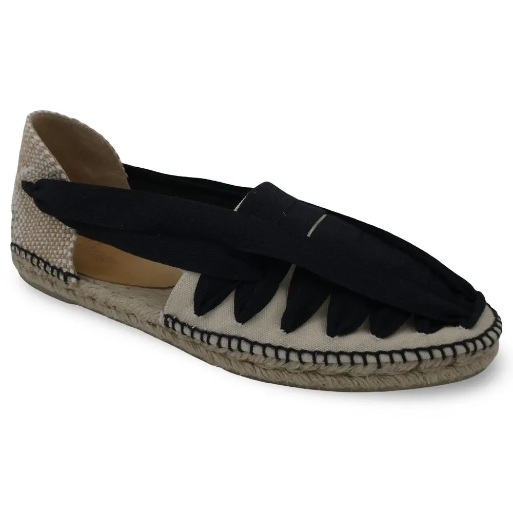 Castañer Norman Slip-On Espadrilles Men EU 44 US 10 Shoes Sandals Black/Beige